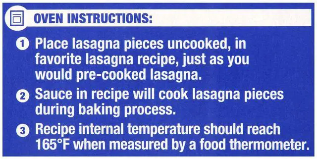 Alt view image 5 of 6 - Great Value Oven Ready Lasagna Pasta, 12 oz, 6 Pack
