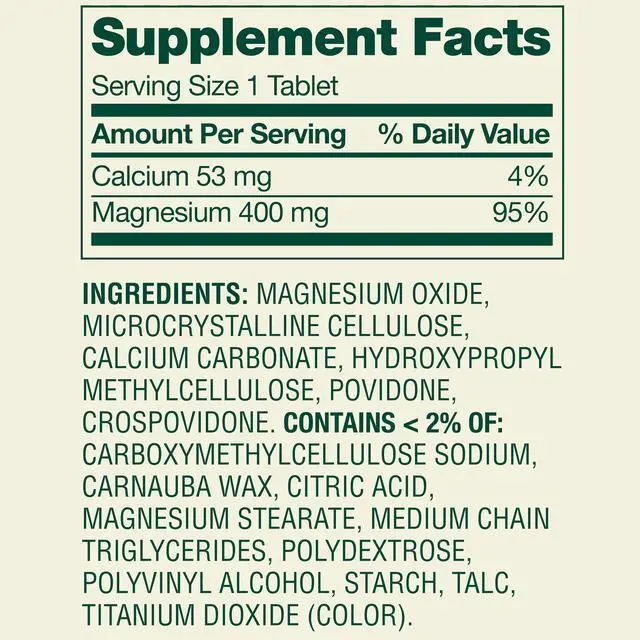 Alt view image 2 of 5 - Spring Valley Magnesium 400 mg Dietary Supplement Tablets for Bone and Muscle Health, 250 Count