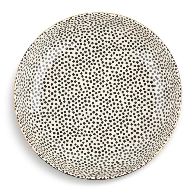 Alt view image 4 of 5 - Thyme & Table Black and White Dot Ceramic Serve Bowl