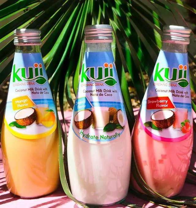 Alt view image 5 of 6 - Kuii Drinks Coconut Milk with Nata de Coco Original, 12 Pack, 290 mL Glass Bottles