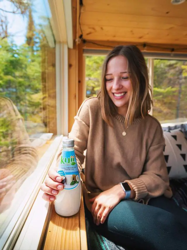 Alt view image 4 of 6 - Kuii Drinks Coconut Milk with Nata de Coco Original, 12 Pack, 290 mL Glass Bottles
