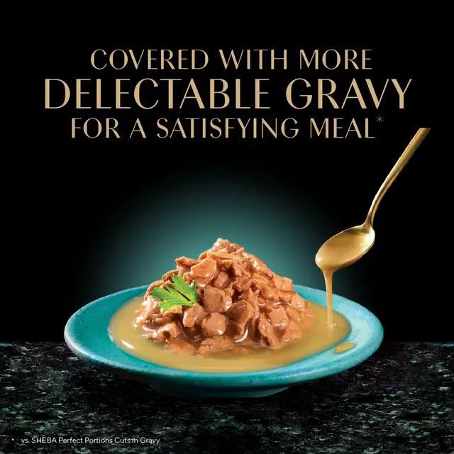 Alt view image 4 of 6 - Sheba Gravy Indulgence Entree Variety Pack Cat Food in Extra Gravy, 2.6 Oz Twin-Pack Trays, 24 Count