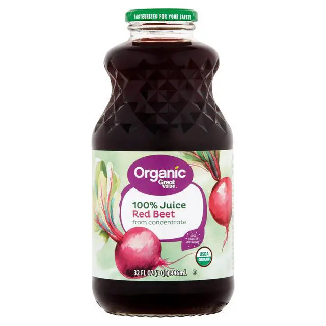 Alt view image 3 of 5 - Great Value Organic 100% Beet Juice, 32 fl oz (Pack of 3)