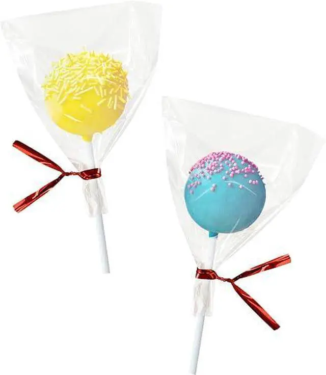 Alt view image 5 of 6 - XLSFPY 100Pcs Clear OPP Cellophane Treat Bags 3x4 Inch, Small Transparent Candy Favor Bags with 100 Colorful Metallic Twist Ties, FoodSafe Plastic Bags for Cake Pop, Lollipop, Cookie, Birthday, Weddi