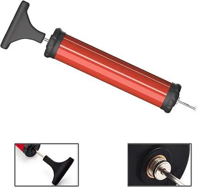 Alt view image 5 of 6 - Universal Sports Ball Pump Kit, Portable Hand Air Inflator with Needles & Hose for All Sports Balls & Inflatables