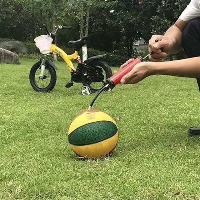 Alt view image 6 of 6 - Universal Sports Ball Pump Kit, Portable Hand Air Inflator with Needles & Hose for All Sports Balls & Inflatables