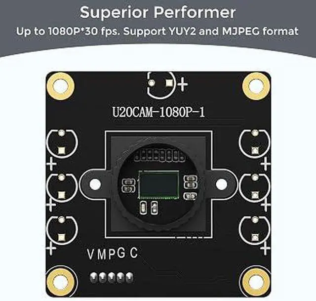 Alt view image 4 of 7 - 130° Wide Angle 1080P USB UVC Camera, Plug & Play Industrial HD Webcam Module for Raspberry Pi Jetson Nano Multi-System Use