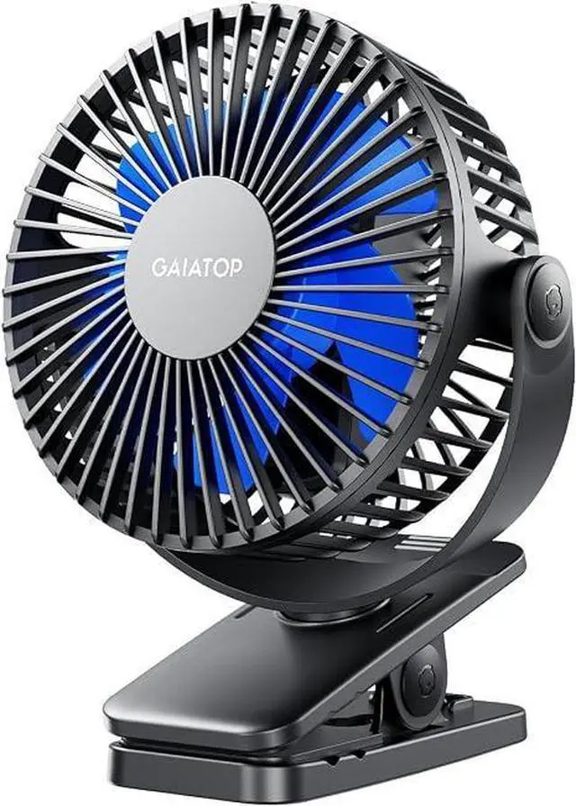 Main image of Portable Clip-on Mini Fan, 360° Rotatable Quiet Rechargeable Personal Fan, Strong Wind Safe Cooling Fan for Outdoor Travel Stroller Desk