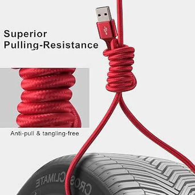 Alt view image 6 of 6 - 3Pack 5FT 3in1 Braided Multi Charging Cable, Universal Fast Charger Cord with Lightning/USBC/MicroUSB Ports, MultiDevice Charging Cable for iPhone, Samsung, Tablets, PS and More