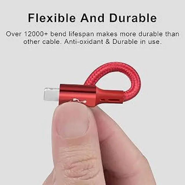 Alt view image 2 of 6 - 3Pack 5FT 3in1 Braided Multi Charging Cable, Universal Fast Charger Cord with Lightning/USBC/MicroUSB Ports, MultiDevice Charging Cable for iPhone, Samsung, Tablets, PS and More