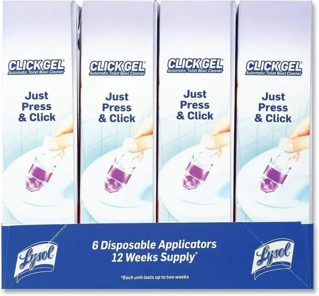 Alt view image 3 of 6 - 6 Count Lysol Click Gel Toilet Bowl Cleaner, Lavender Scent Automatic Toilet Freshener, No Bleach Long-Lasting Odor Prevention Bathroom Cleaner