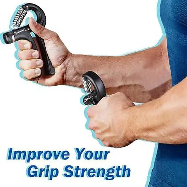 Alt view image 2 of 6 - 2 Pack Adjustable Hand Grip Trainer, 5-60kg Resistance Forearm Strengthener, Portable Hand Exerciser for Training & Recovery