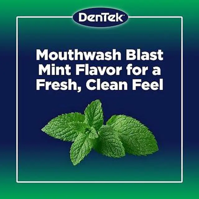 Alt view image 5 of 7 - 150 Count DenTek Advanced Clean Floss Picks, Ultra-Strong Fluoride Mint Flossers, 3-in-1 Plaque Remover with Toothpick & Tongue Scraper for Daily Oral Care