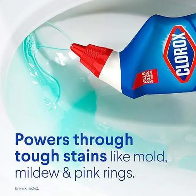 Alt view image 2 of 7 - Clorox Bleach Gel Toilet Bowl Cleaner, Ocean Mist Scent, 24 Fl Oz 2 Pack, 3X Cleaning Disinfecting Stain Remover