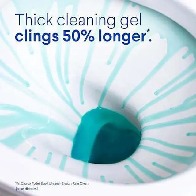 Alt view image 3 of 7 - Clorox Bleach Gel Toilet Bowl Cleaner, Ocean Mist Scent, 24 Fl Oz 2 Pack, 3X Cleaning Disinfecting Stain Remover