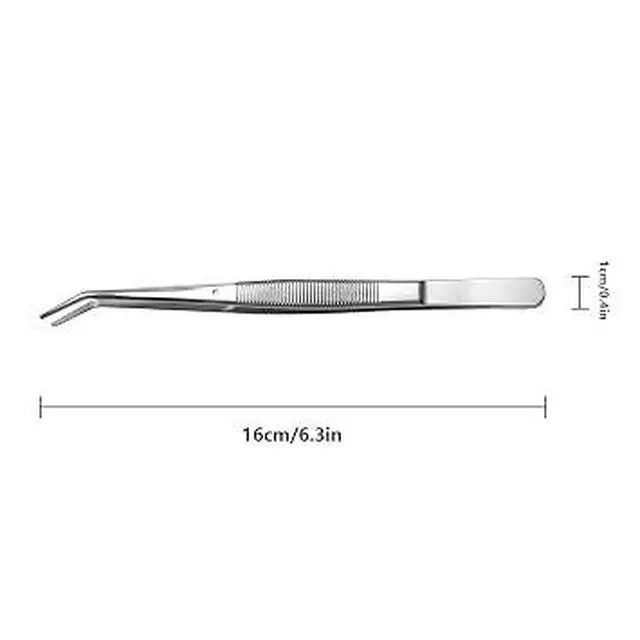 Alt view image 6 of 6 - Curved Serrated Stainless Steel Tweezers 2 Pack, Anti-Slip Precision Multipurpose Forceps for Sewing, Crafting, Repairs, Gardening and Household Use