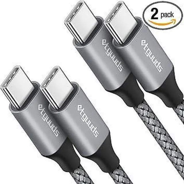 Main image of etguuds 2Pack 2ft USBC to USBC Cable,60W PD Fast Charging Braided Charging Cord for iPhone 1517, Samsung, MacBook