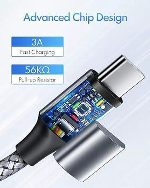 Alt view image 3 of 5 - etguuds 2Pack 2ft USBC to USBC Cable,60W PD Fast Charging Braided Charging Cord for iPhone 1517, Samsung, MacBook