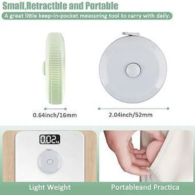 Alt view image 4 of 5 - GDMINLO 3Pack Soft Retractable Tape Measure, 60Inch DoubleScale Ruler for Body Sewing Tailor Craft