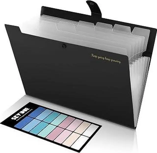 Main image of 1. SKYDUE 8-Pocket Accordion File Folder, Portable A4 Letter Size Document Organizer for School Office Home