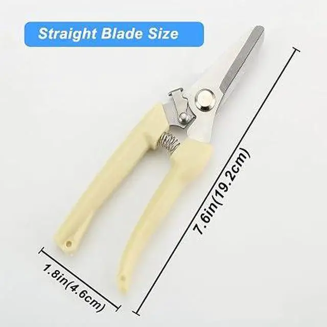 Alt view image 5 of 6 - 2 Pack Straight & Curved Pruning Shears, Ultra Sharp Stainless Steel Garden Shears for Gardening Trimming