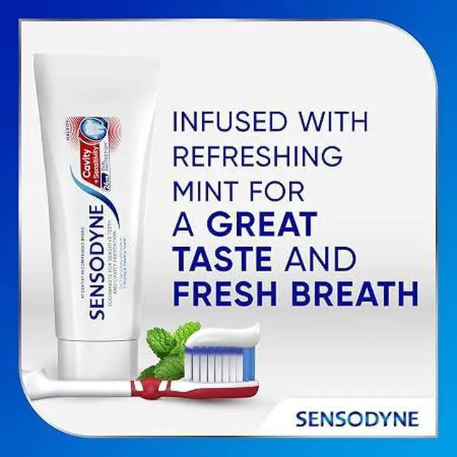 Alt view image 5 of 6 - Sensodyne Sensitive Teeth Toothpaste, 2.7 oz Cavity Protection Fluoride Toothpaste, Mint Fresh