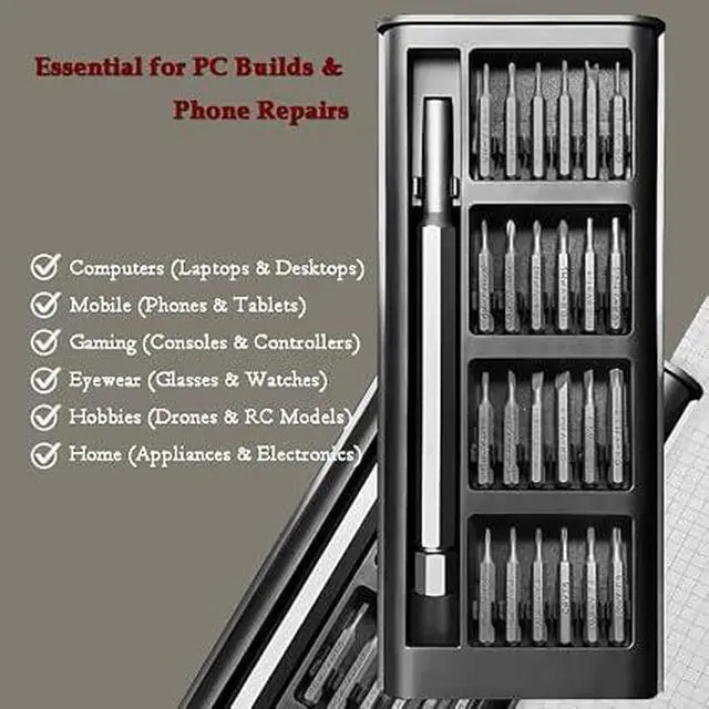 Alt view image 3 of 4 - 1. 24in1 Precision Magnetic Screwdriver Set, Professional Mini Electronics Repair Tool Kit