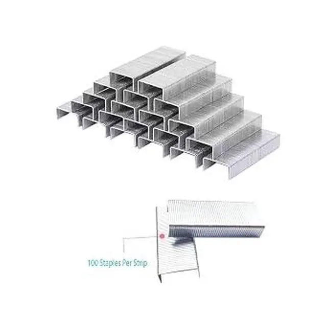 Alt view image 3 of 5 - 4000 Pcs 26/6 Standard Staples, 1/4 Inch Galvanized JamFree Desktop Office Staples