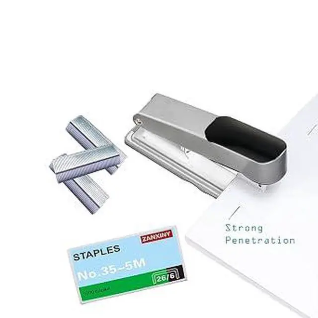 Alt view image 2 of 5 - 4000 Pcs 26/6 Standard Staples, 1/4 Inch Galvanized JamFree Desktop Office Staples