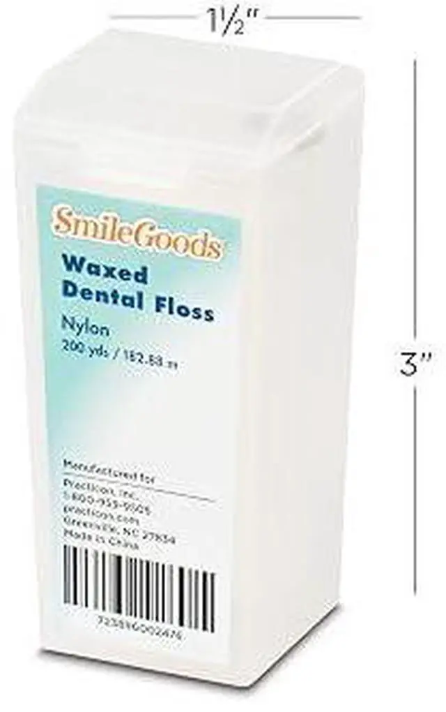 Alt view image 2 of 5 - SmileGoods 200 Yard Unflavored Waxed Dental Floss Refill Spool