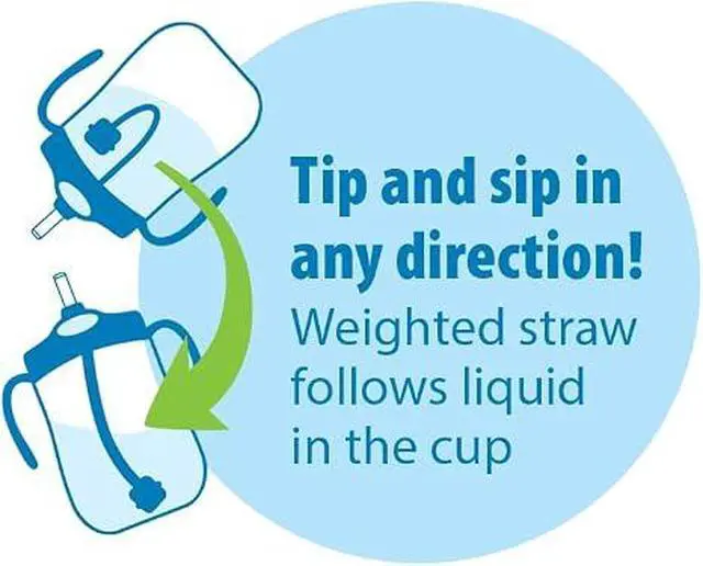 Alt view image 2 of 5 - Dr. Brown's Milestones Weighted Straw Cup, 6M+ Spill-Proof Baby Transition Sippy Cup, Yellow