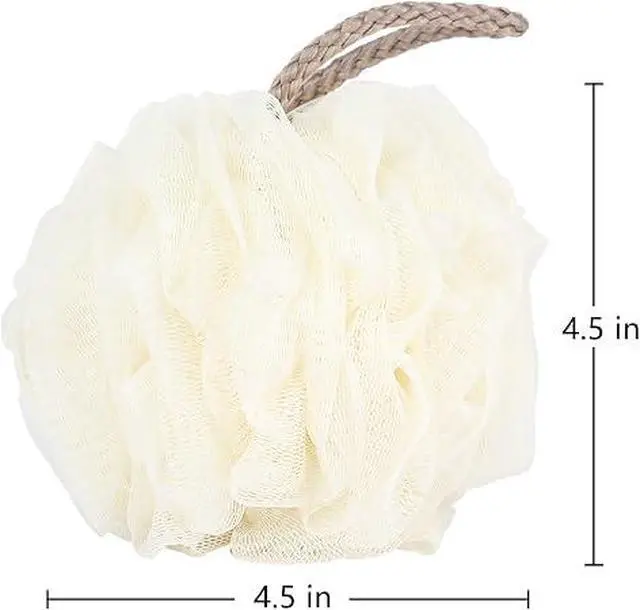 Alt view image 4 of 5 - 4 Pack Soft Loofah Bath Sponges, Durable Exfoliating Shower Body Scrubbers