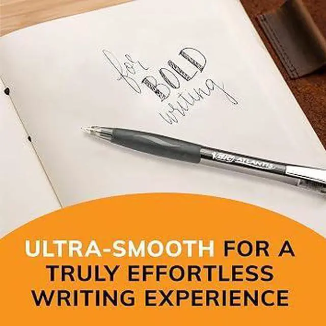 Alt view image 2 of 5 - BIC Glide 1.0mm Medium Point Retractable Pens, 4 Pack Ultra Smooth Black Ink Ballpoint Pens