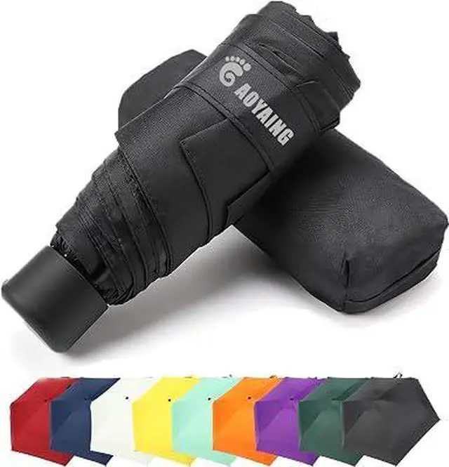 Main image of 1. GAOYAING Mini Pocket Travel Umbrella, UPF 50+ Waterproof Lightweight Sun Rain Umbrella