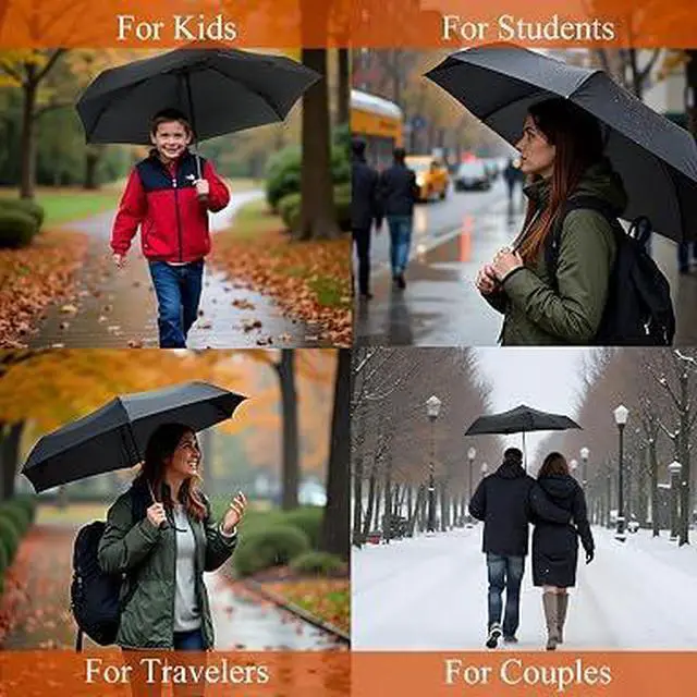 Alt view image 4 of 6 - 1. GAOYAING Mini Pocket Travel Umbrella, UPF 50+ Waterproof Lightweight Sun Rain Umbrella