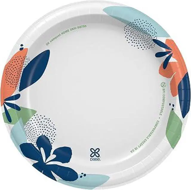Alt view image 2 of 5 - 1. Dixie 8.5 Inch Disposable Paper Plates, 90 Count 2X Stronger Microwave Safe Plates