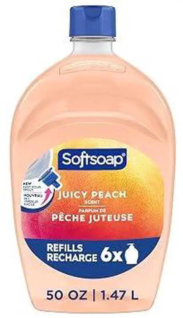 Main image of Softsoap Juicy Peach Hand Soap Refill, 50 fl oz Gentle Daily Hand Wash