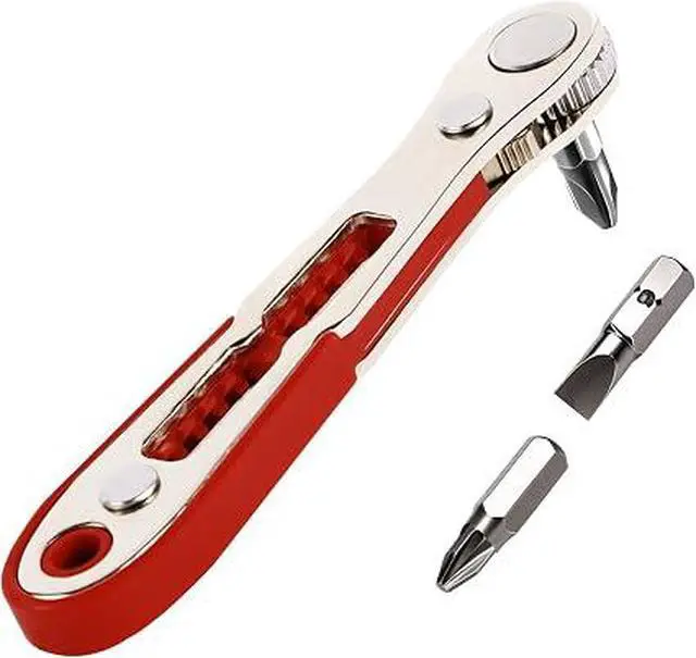 Alt view image 2 of 6 - 22-in-1 Reversible Magnetic Ratchet Screwdriver Set, Compact Tight Space Repair Tool Kit
