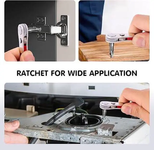 Alt view image 4 of 6 - 22-in-1 Reversible Magnetic Ratchet Screwdriver Set, Compact Tight Space Repair Tool Kit