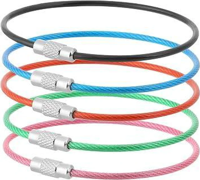 Alt view image 6 of 6 - Narrow Cruise Luggage Tag Holders 5Pack for Royal Caribbean & Celebrity, Waterproof Clear Sleeves with Color Steel Loops