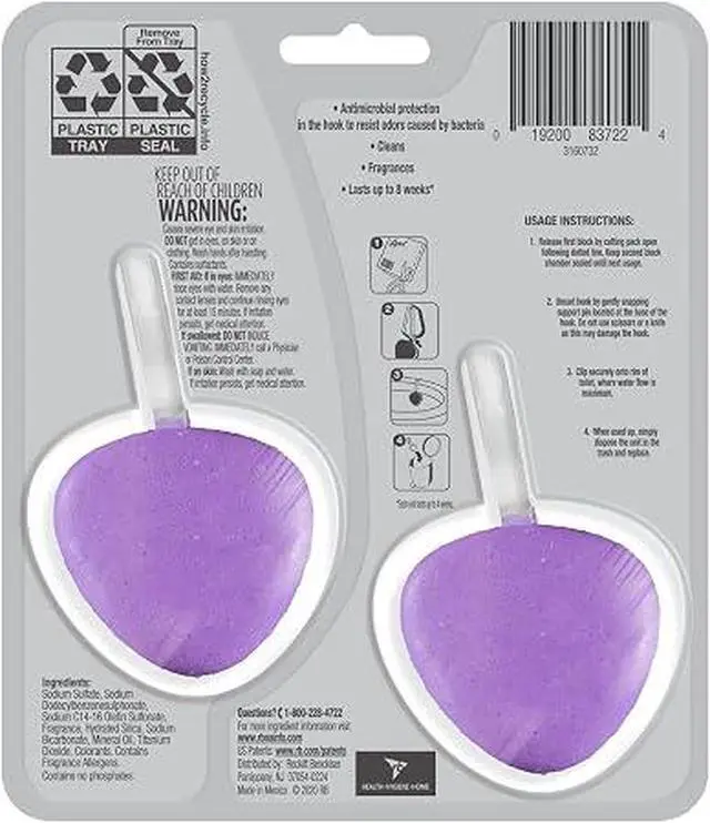Alt view image 2 of 5 - Lysol Lavender Automatic Toilet Bowl Cleaner, 2 Count, 8 Weeks Fresh Protection