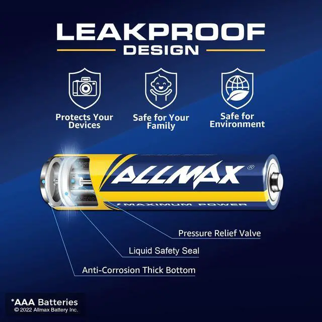 Alt view image 2 of 6 - Allmax AAA 1.5V Maximum Power Alkaline Batteries (12 Count)