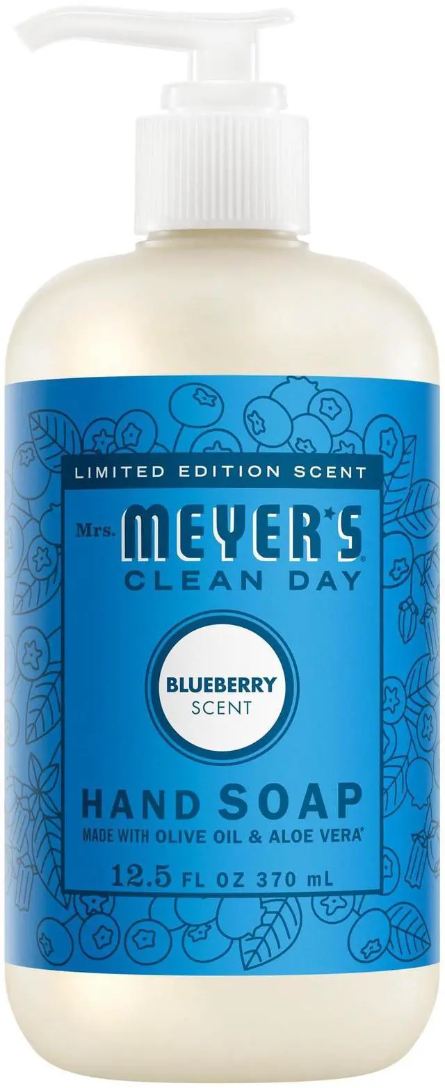 Main image of Mrs. Meyer's Clean Day Hand Soap, Blueberry Scent, 12.5 Fl Oz Bottle