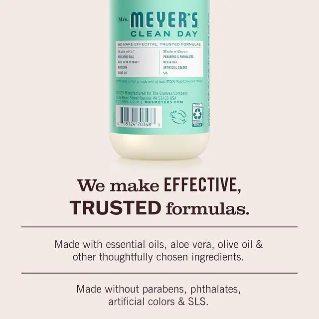 Alt view image 2 of 6 - Mrs. Meyer's Clean Day Hand Soap, 12.5 fl oz, Mint Scent