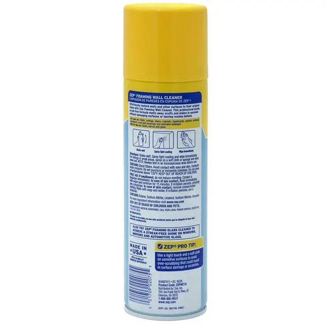 Alt view image 2 of 6 - Zep ZUFWC18 Foaming Wall Cleaner, 18oz, Clear