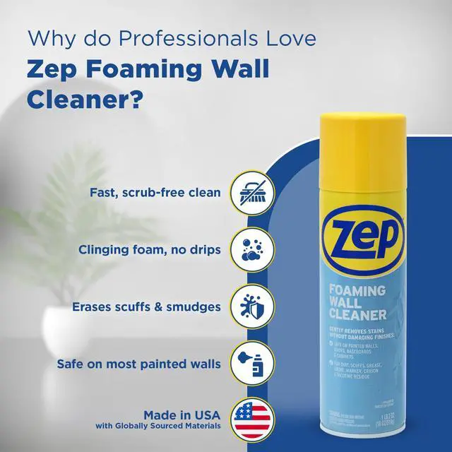 Alt view image 3 of 6 - Zep ZUFWC18 Foaming Wall Cleaner, 18oz, Clear