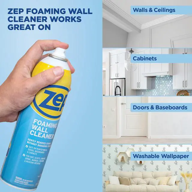 Alt view image 6 of 6 - Zep ZUFWC18 Foaming Wall Cleaner, 18oz, Clear
