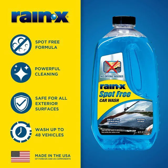 Alt view image 3 of 6 - Rain-X 620073 Car Wash Soap, Deep Cleaning High Foam, Spot Free Shine, No Towel or Hand Drying, 48 fl oz