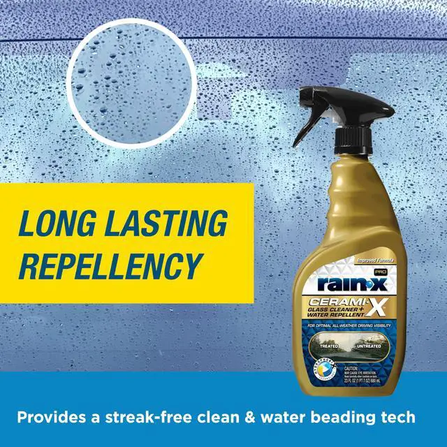 Alt view image 6 of 6 - Rain-X 630177SRP Cerami-X Glass Cleaner + Water Repellent, 23oz