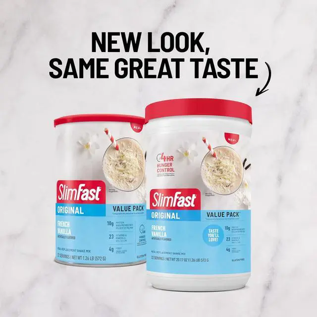 Alt view image 4 of 7 - SlimFast Meal Replacement Powder, Original French Vanilla, 10g Protein, 22 Servings